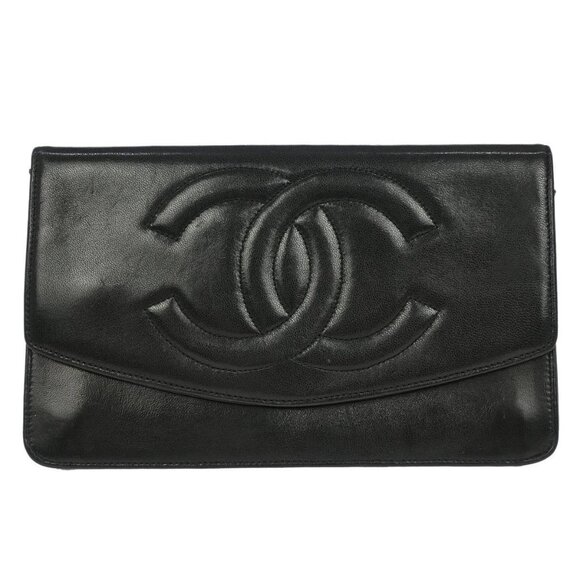 Chanel Black Lambskin Wallet Purse 145472 - Picture 1 of 8